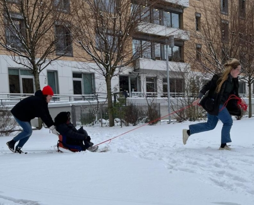 Neige, fêtes, centre lecourbe, fondation, saint jean de dieu, handicap, enfance, adulte
