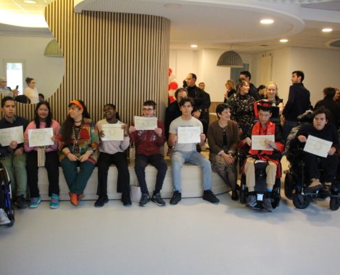 remise de diplômes, brevet des collèges, cfg, centre medico social, handicap, lecourbe, fondation saint jean de dieu